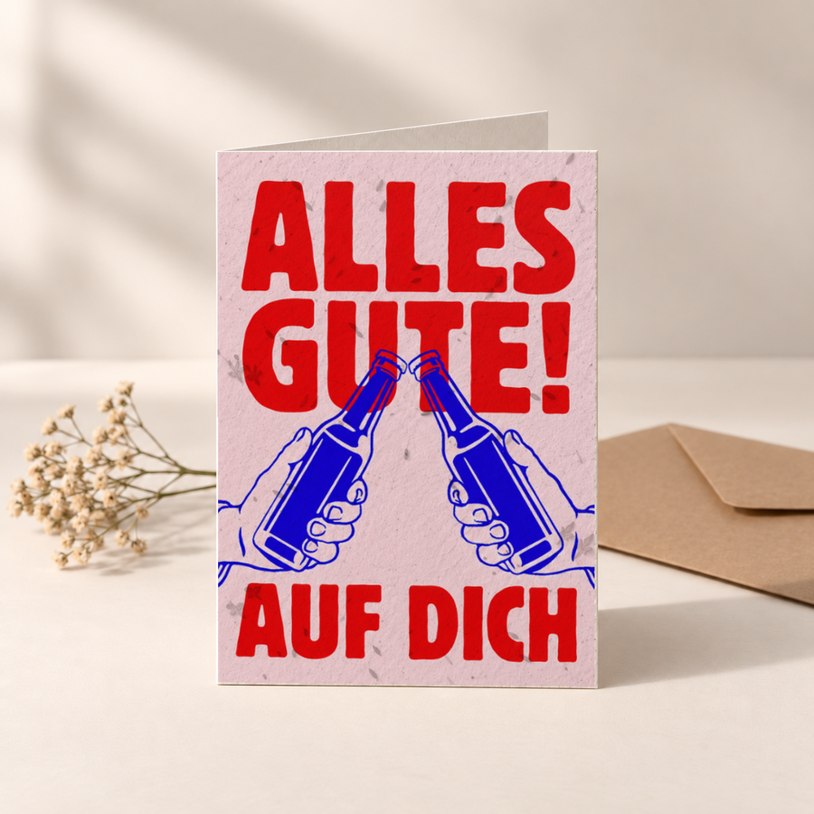 Geburtstagskarte aus Saatpapier – Ausgelassen feiern
