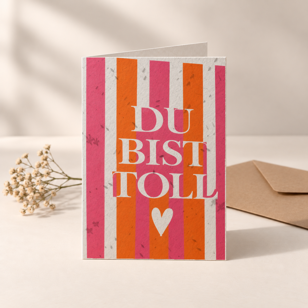 Grußkarte aus Saatpapier – Du bist toll