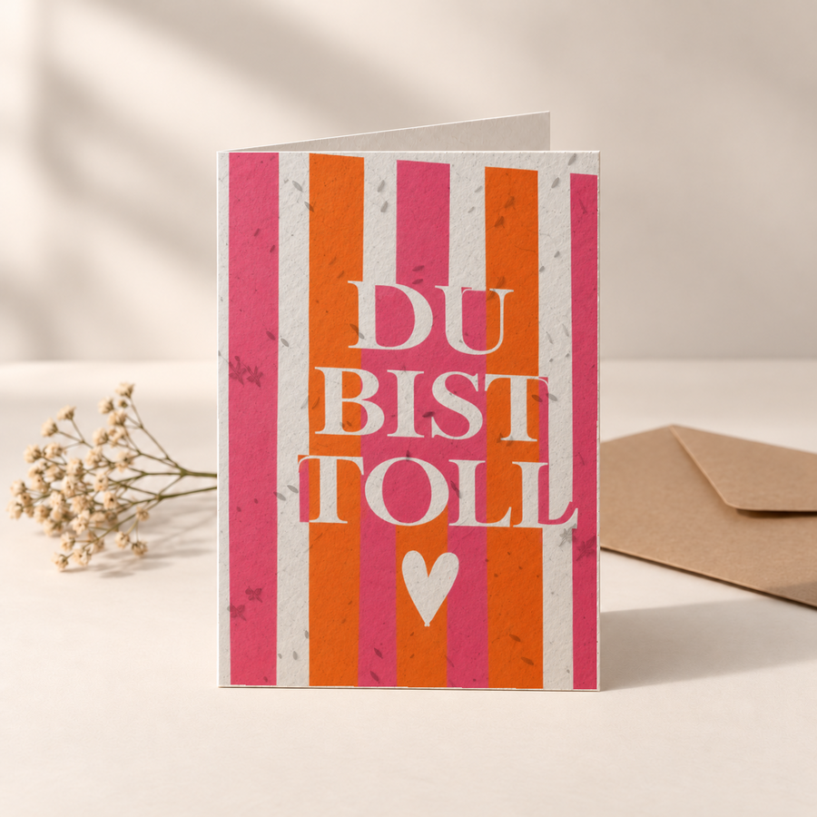 Grußkarte aus Saatpapier – Du bist toll