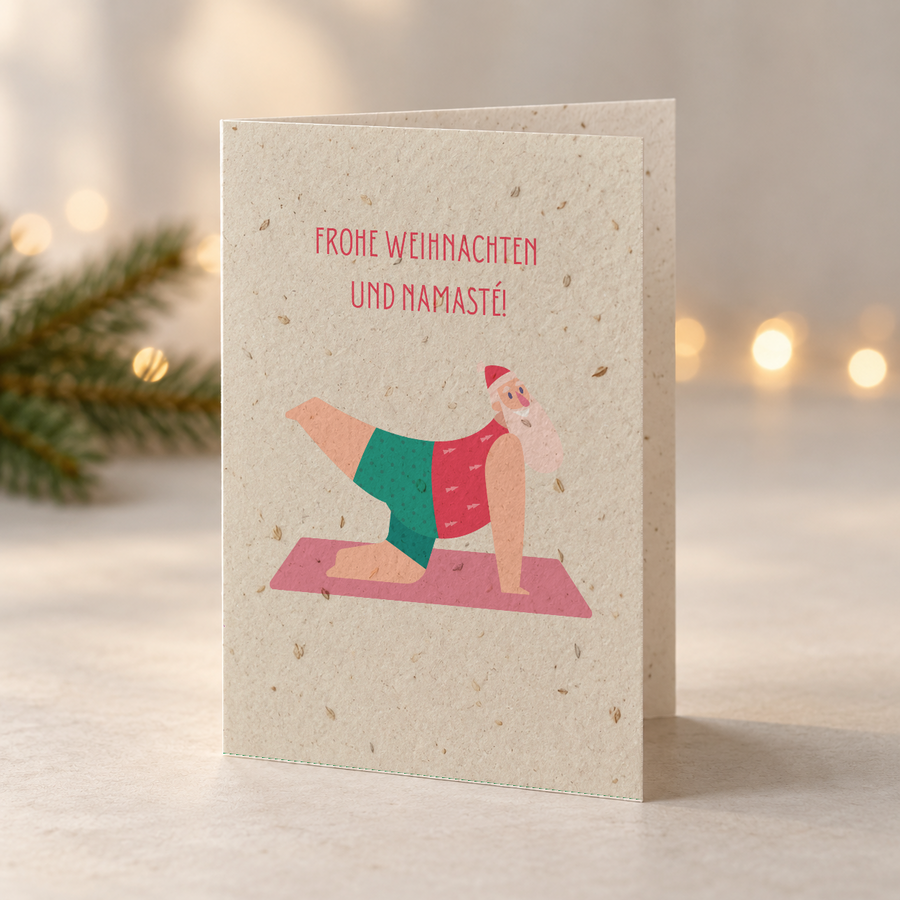 Weihnachtskarte aus Saatpapier – Weihnachten einmal anders