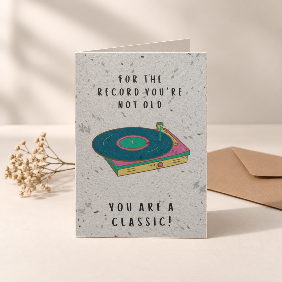 Geburtstagskarte aus Saatpapier – You Are a Classic